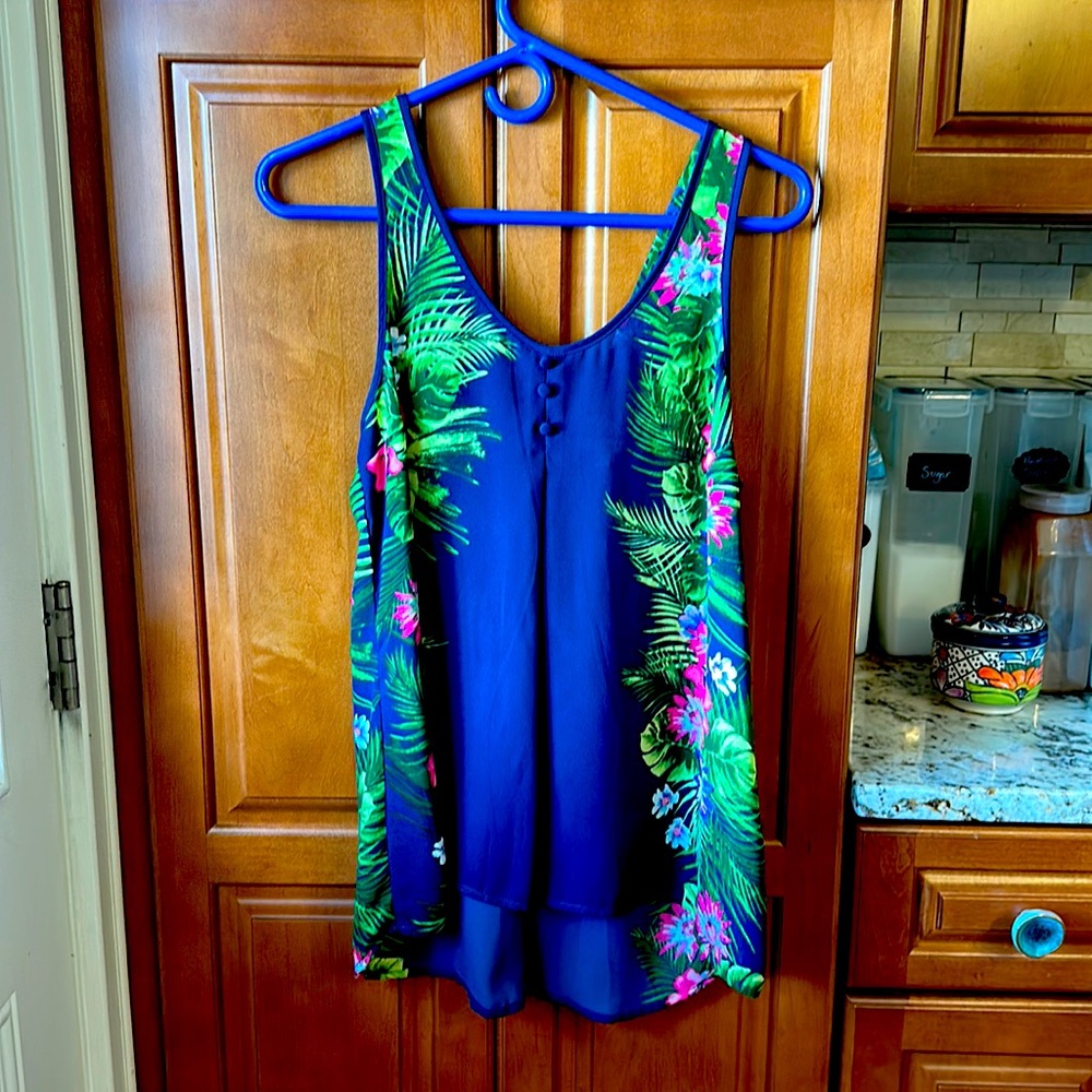 Candie’s Tropical Sheer Top